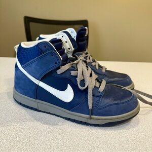 VTG Nike Dunk High Rice Owls 2010 Men’s 9.5 Blue High Top Sneakers 317982-401